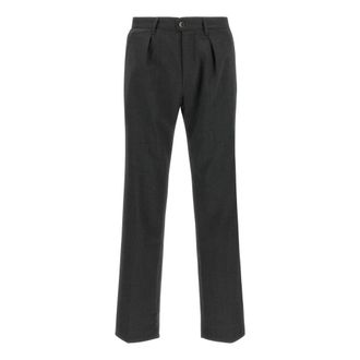 Incotex Broeken, Heren, Grijs, W36, Wol, Recht gesneden Pantalon