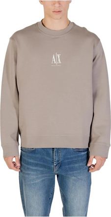 A|X Armani Exchange Bedrukte sweatshirt met lange mouwen en ronde hals - Heren - Sweatshirts - Grijs - L - Katoen - Hoodies & sweatvesten