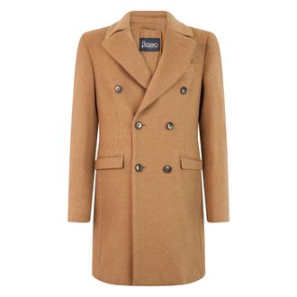 Herno Double-Breasted Coat - Heren - Mantel - Bruin - XL - Wol - Jassen