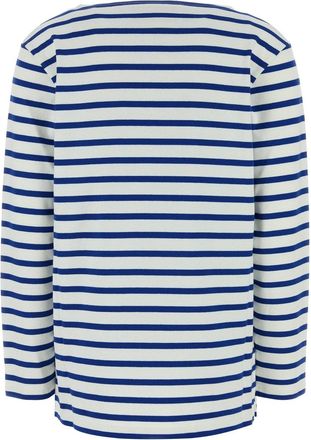 Valentino Garavani Womens Embroidered Cotton T-Shirt Avorioblu Exterior Exterior: T-shirts And Polos