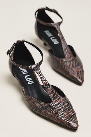Bibi Lou Canna 35 Leather Ankle-Strap Kitten Heels