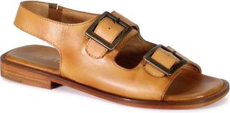 Diba Diba True Law Less Sandals Womens Brown Leather Square Toe Slingback GAL475