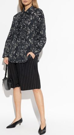 R13 Shorts With A Striped Pattern, Womens, Black