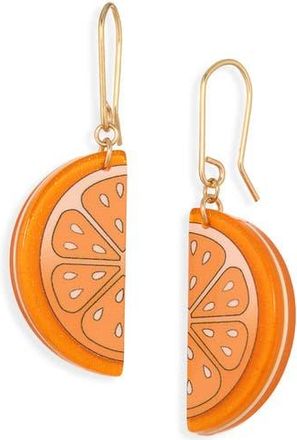 Leith Orange Slice Drop Earrings in Orange Multi- Gold at Nordstrom Rack