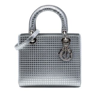 Dior Pre-owned Dior Medium Metallic Patent Microcannage Lady Dior Ladies 074G7YDLTVNA8NB2