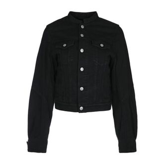 Maison Margiela Denim Jackets, female, Black, Size: XS Stylish Blazers and Vests Collection