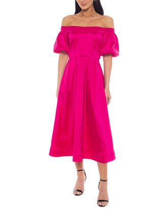Marina Rossini Puff Sleeves Midi Dress