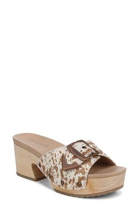 Dr. Scholls Original Rodeo Platform Slide Sandal in Tan Calf Hair at Nordstrom, Size 11