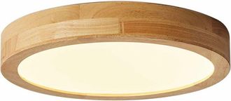 OEM Plafonnier Led - Bois - 20 Cm - 3000 K - Salon Chambre Cuisine Salle A Manger Couloir - 1 Piece