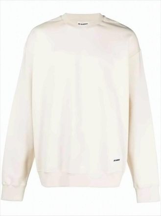 Jil Sander Long-Sleeve Crewneck Sweatshirt With Ribbed Detailing