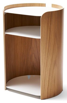 Apto Contour Wood & Steel Side Table in White at Nordstrom