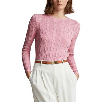 Ralph Lauren Trui met ronde hals in kabeltricot