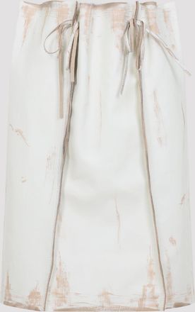 Prada kalfsleren midi-rok