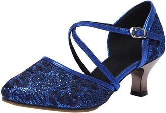 Generic Rituals Gift Sets for Women Sale Slip on Trainers Women Color Fashion Sequins Prom Ballroom Latin Dance Shoes Sandals Beach Sandals for Women Blue