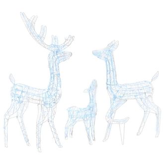 Berkfield Home Acrylic Reindeer Family Christmas Decoration 300 LED Cold White
