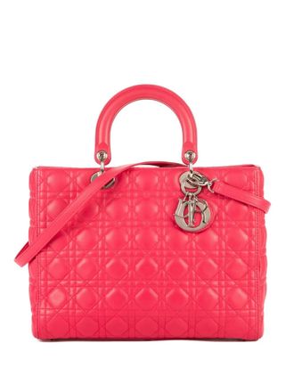 Dior 2010s quilted shoulder bag - women - Calf Leather - One Size - Pink