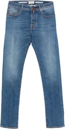 Jacob Cohen Slim-fit Jeans - Heren - Slim Fit Jeans - Blauw - W38 - Leer - Jeans