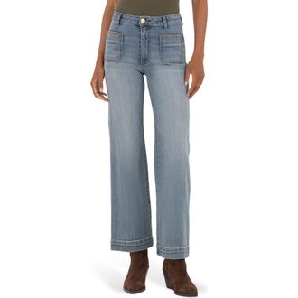 Kut from the Kloth Meg High Rise Wide Leg Jeans in Invaluable at Nordstrom Rack, Size 14