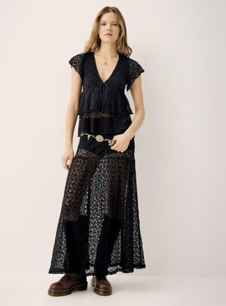 Twik Womens Lace maxi skort