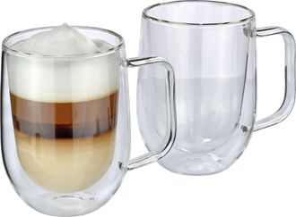 OEM Vasos Para Latte Macchiato Cilio Veneto, 2 Unidades, Vidrio De Borosilicato, 0,3 L, Di&aacute;metro 8,5 X 12 Cm