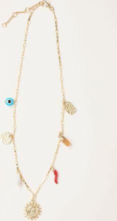 Fat Face FatFace Gold Tone Sun Charm Necklace