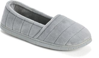 Dearfoams Nova Quilted Velour Slipper in Sleet at Nordstrom Rack, Size X-Large
