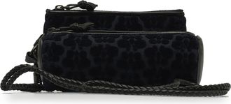 Bottega Veneta Pre-owned Womens Velvet Crossbody With Braid - Navy Textile - One Size