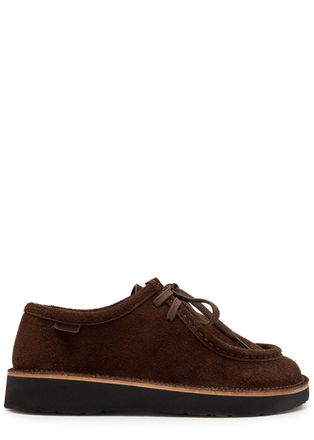 Loewe Faro Brushed Suede Shoes - Dark Brown - 45 (IT45 / UK11)