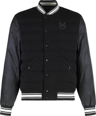 Moncler Bouchet Bomber Down Jacket - Heren - Bomber jackets - Zwart - 3XL - Katoen - Jassen