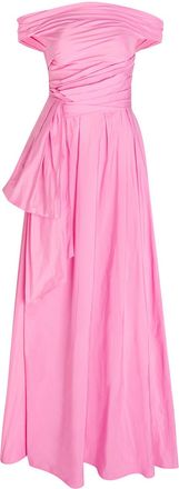 Talbot Runhof Gathered Taffeta Gown - Pink - 42 (UK16 / XL)