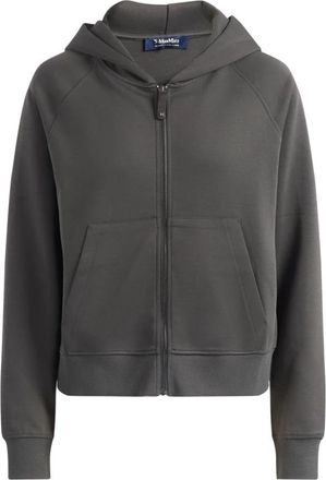 Max Mara Smmmarea Sweatshirt - Dames - Vesten met rits - Grijs - M - Katoen - Hoodies & sweatvesten