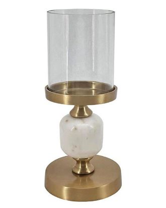 A&B Home Marble & Glass Pebble Hurricane