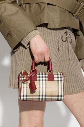 Burberry Bowling Mini Hand Bag, Womens, Cream