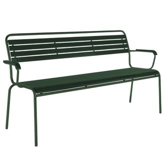 Schubiger M&ouml;bel Holzlatten-Bank Rigi mit Armlehnen