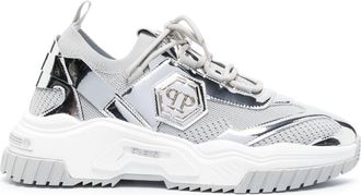 Philipp Plein Predator low-top sneakers - unisex - Rubber/Rubber/Fabric/Fabric - 35 - Silver