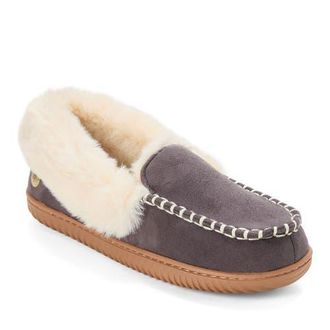 Dearfoams Ryland Cabin Moccasin Slipper in Pavement at Nordstrom, Size X-Large M
