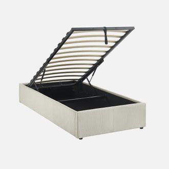 Sweeek Cama Con Somier Abatible 90x190cm, Acabado En Pana Fina