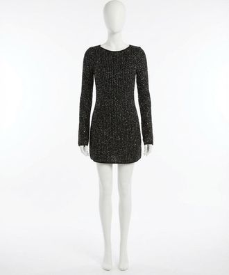 Z Supply Eira Sequin Mini Dress In Black