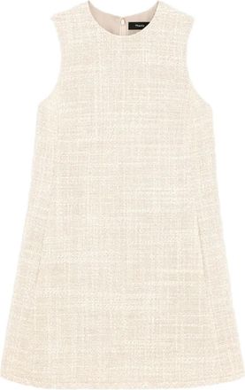 Theory sleeveless tweed mini dress - women - Fabric - M - Neutrals