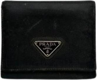 Prada Pre-owned Vintage Portemonnee - Dames - Vintage Accessoires - Zwart - ONE Size - Leer - Vintage