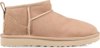 UGG Womens Classic Ultra Mini Ankle Boots Sand Ovine Leather