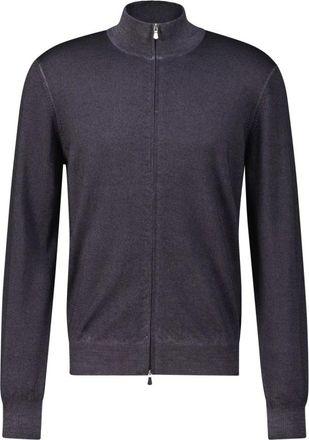 Gran Sasso Wollen Vest Rechte Snit Zachte Brei - Heren - Vesten - Grijs - 2XL - Wol - Truien & Vesten