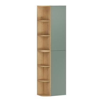 Petits Meubles Columna mural con nichos redondeados paneles laminados verde