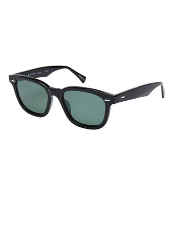 Raen Optics Mens Myles 53 Polarized Squared Sunglasses In Crystal Black Green