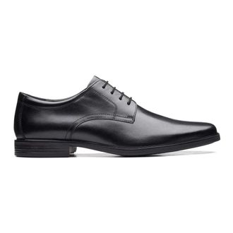 Clarks Howard Walk Zwarte Leren Derby Schoenen - Heren - Nette schoenen - Zwart - 40 EU - Leer - Schoenen