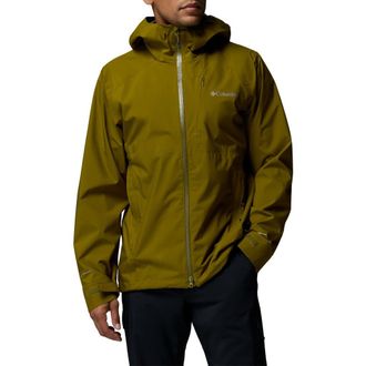 Columbia Trailborne Omni-Tech Waterproof Jacket in Mossy Green at Nordstrom, Size Xx-Large