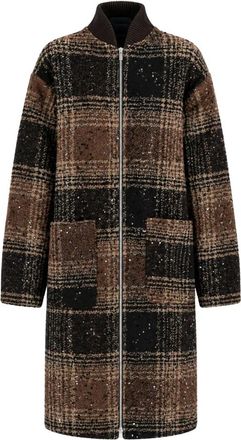Imperial Jassen, Dames, Bruin, S, Pailletten, Gedessineerde Pailletten Jas