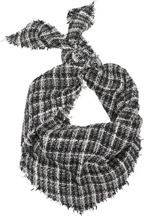 Faliero Sarti Checked Stole - Dames - Wintersjaals - Zwart - ONE Size - Katoen - Accessoires