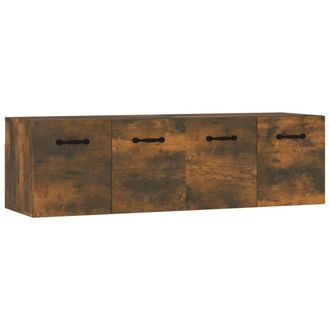 vidaXL Armarios Pared 2 Uds Contrachapada Roble Ahumado 80x35x36,5 Cm Vidaxl