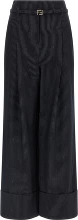 Fendi Blue Pinstripe wool pants
